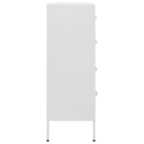 Lady Jillian -  Chest of Drawers White 80x35x101,5 cm Steel